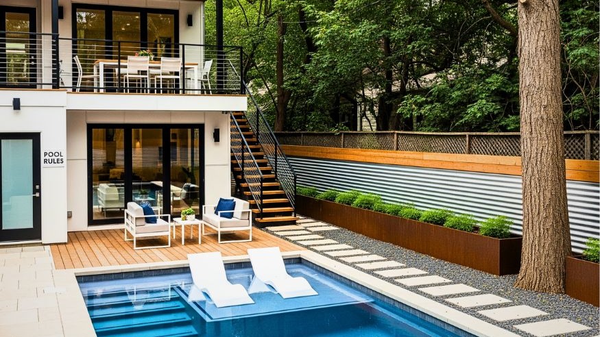 Pool installation in Portland Oregon.